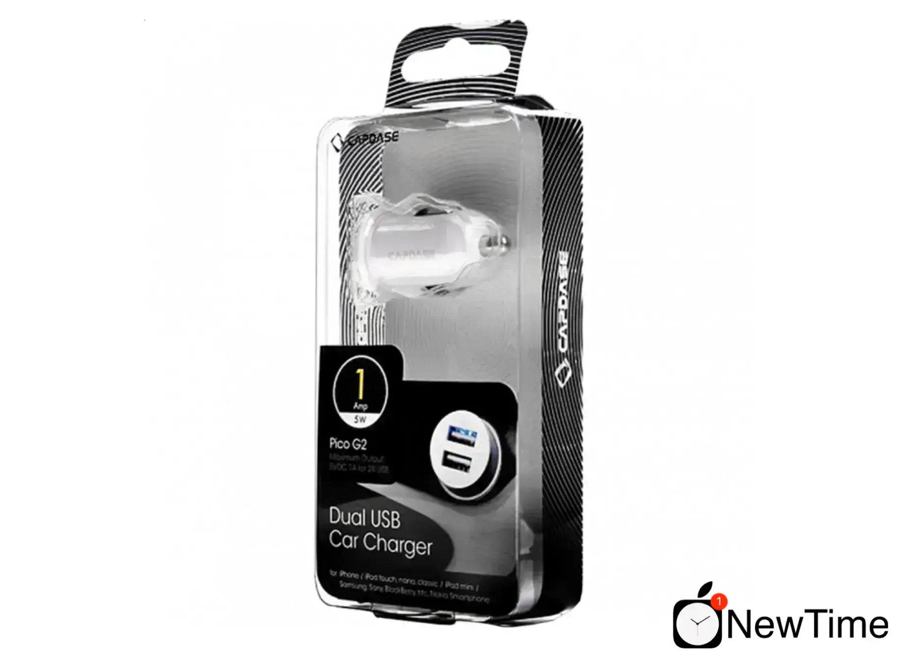 Автомобільний зарядний пристрій Capdase Dual USB Car Charger Pico G2 White (1 A) (CA00-PG02)